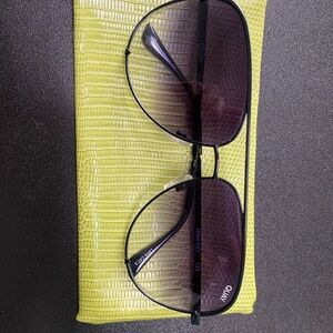 Quay Black Aviator Sunglasses